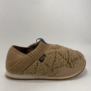 Teva ReEMBER Fleece Moc Slip On Womens Size 7 Comfort Shoes Sand Dune Tan Fuzzy